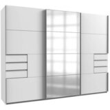 MID.YOU OMARA Z DRSNIMI VRATI, prozorno, bela, barve aluminija | Shoptok.si