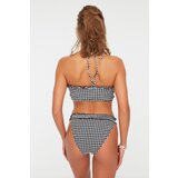 Trendyol Black Gingham Textured Bikini Bottoms | shoptok.hr
