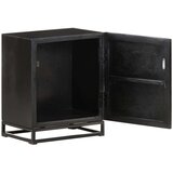 vidaXL Noćni ormarić crni 40x30x50 cm od masivnog drva bagrema i manga | shoptok.hr