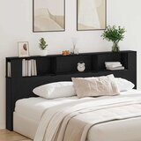  Glava kreveta s ormarićem Crni hrast 220 x 18,5 x 102,5 cm | Eponuda.com