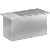  Vrtna posuda za sadnju s LED svjetlom Srebrna 30 x 60 x 30 cm Slike