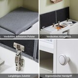 SoBuy klop za čevlje s sedežem v beli barvi v stilu minimalizma, (20814981) | Shoptok.si
