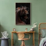  Slika - Fiery Wind (1 Part) Vertical 60x90 U prirodnom drvenom okviru | shoptok.hr
