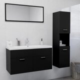  Set kupaonskog namještaja od iverice crni | shoptok.hr
