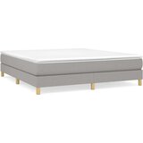  Box spring postelja z vzmetnico svetlo siva 180x200 cm blago, (20725030) | Shoptok.si