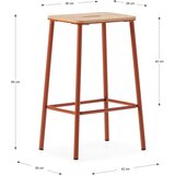 Marckeric Opečnato oranžni barski stoli v kompletu 2 ks (višina sedeža 65 cm) Abba – | Shoptok.si
