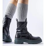 D/CEO Gemre Black boots on a light green sole Quennie | Shoptok.si