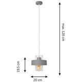  Visilica na sajli VOLTA 1xE27/15W/230V siva | Eponuda.com