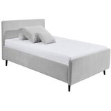 MID.YOU OBLAZINJENA POSTELJA 140 cm x 200 cm , tekstil, leseni material svetlo siva | Shoptok.si