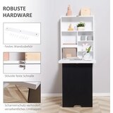  Zidni radni stol sklopiva ploča 5 pretinaca 60x94 5x147 cm crno/bijela | shoptok.hr