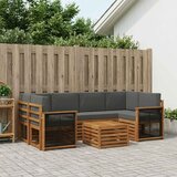  Set vanjskih sofa 7 kom. Prirodna i antracit | shoptok.hr