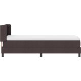  Krevet s opruga kutije Tamno smeđa 80 x 200 cm Tkanina i Pjena | shoptok.hr