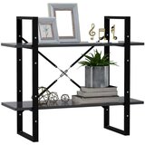 vidaXL ormarić za knjige s 2 razine sivi 80 x 30 x 70 cm od iverice | shoptok.hr