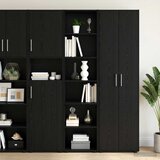  Kreveta Crni hrast 45 x 41 x 185 cm Konstruirano drvo Slike