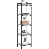  Regal za knjige s 5 razina siva boja hrasta 40x30x154 cm drveni | shoptok.hr