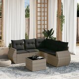 vidaXL 6-dijelni set vrtnih sofa od poliratana s jastucima sivi | shoptok.hr