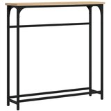 Maison Chic konzolna miza - miza ob steni sonoma hrast 75x19,5x75 cm inženirski les, (21786038) | Shoptok.si