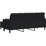  Trosjed s tabureom crni 180 cm baršunasti | Eponuda.com