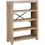  Polica za knjige s 4 razine 80x30x170 cm masivno bagremovo drvo | Eponuda.com