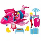  Foldable Plane For Dolls Travel Set Accessories Doll Pink 9 pcs. | Shoptok.si
