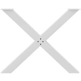  Noge za jedilno mizo X-oblika 2 kosa bela 90x(72-73) cm jeklo, (21828617) | Shoptok.si