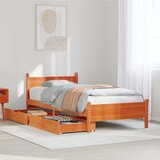 Maison Chic Posteljni okvir - Enojna postelja - Postelja za odrasle brez vzmetnice voščeno rjav 90x200 cm borovina-J8200, (21761792) | Shoptok.si
