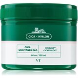 VT COSMETICS VT Cosmetic Cica Mild Toner Pad blazinice za piling lica s umirujućim djelovanjem 60 kom | shoptok.hr