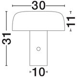 Nova Luce Bordo metalna LED stolna lampa s mogućnosti zatamnjivanja (visina 31 cm) Noelia – | shoptok.hr