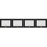  Vrata za pse z stojali 4 pcs Črni hrast 80 x 60 cm, (5000232711) | Shoptok.si