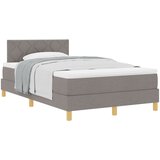 vidaXL Krevet s kutijom opruga s madracem taupe 120x190 cm tkanina Cijene
