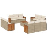 Maison Chic Seti vrtnega pohištva - Vrtna garnitura - Vrtni pohištvo set 13-delna z blazinami bež poli ratan, (21810754) | Shoptok.si