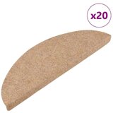 vidaXL Samolepilne preproge za stopnice 20 kosov bež 65x22,5x3,5 cm | Shoptok.si