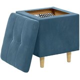  Otoman za pohranu s jastukom Plava 40 x 40 x 45 cm Baršun - Plava 40 cm Baršun | shoptok.hr