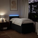  Krevet s oprugama i madracem crni 90x200 cm od tkanine | shoptok.hr