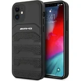 AMG USNJENI OVITEK Z VGLIBLJENIMI ČRTAMI ZA IPHONE 12 MINI ČRN, (21833951)