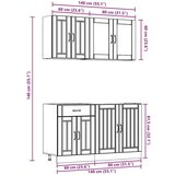 vidaXL 4-dijelni set kuhinjskih ormarića Kalmar konstruiranog drva | shoptok.hr