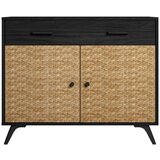 Marckeric Crna/natur niska komoda 92x81 cm Hanoi - | shoptok.hr