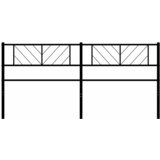  Metalno zamjensko uzglavlje crno 200 cm | shoptok.hr