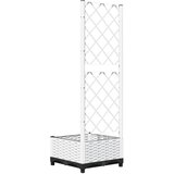  Vrtna sadilica s rešetkom bijela 40 x 40 x 121,5 cm PP | shoptok.hr