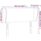  Uzglavlje s ušima svjetlosivo 103x23x78/88 cm od tkanine | shoptok.hr