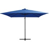 Konzolni vrtni suncobran s čeličnim stupom LED 250x250cm azurni | Eponuda.com