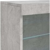  Komoda z LED lučkami betonsko siva 142,5x37x67 cm | Shoptok.si