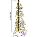 vidaXL Božično drevo med 160 LED Toplo bela 150 cm Ratan | Shoptok.si