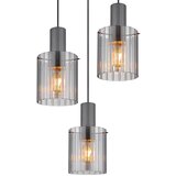Globo 15904-3HR - Luster na sajli TULIVAR 3xE27/40W/230V prečnik 48 cm siva | Eponuda.com