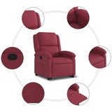  Naslonjač na podizanje od tkanine crvena boja vina | shoptok.hr