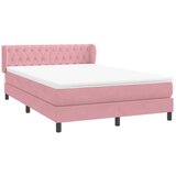 Box Spring krevet s madracem ružičasti 160x220 cm baršun | shoptok.hr