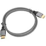 HDMI na HDMI kabl 2.1 GOLD 8K (m/m) 2m sivi