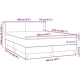 Box spring postelja z vzmetnico črna 160x210 cm žamet | Shoptok.si