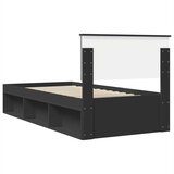  Krevetna konstrukcija Crna 100 x 200 cm Konstruirano drvo | shoptok.hr