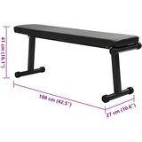  Klupa za težine Crna 108 x 27 x 41 cm Čelik s prahom premazan | Eponuda.com
